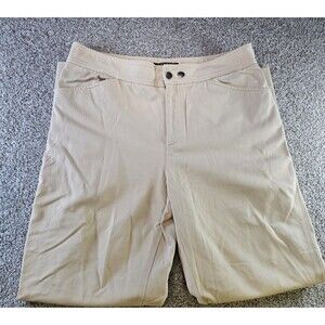Lauren Ralph Lauren 10P Pants Womens Beige Dress Pant Stretch Chino Straight Leg